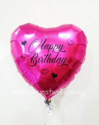 Custom Print on Rose Heart Customized Balloon Singapore