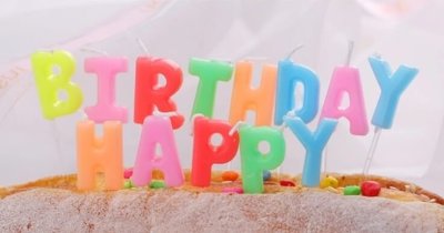 Happy Birthday Bright Colour Letter Pick Candle Set Singapore