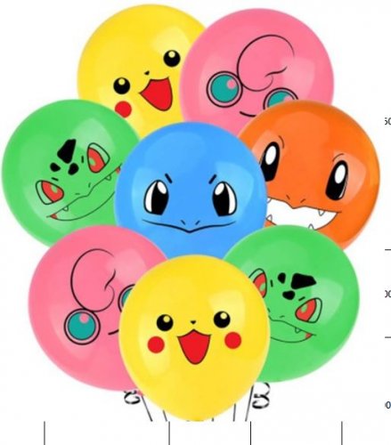 Pokemon Party Helium Latex Balloon