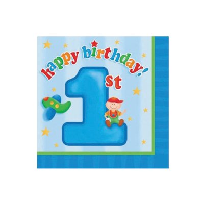 1st Birthday Fun At One Baby Boy Napkin Singapore