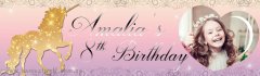 Unicorn Sparkle Birthday (Photo) Customized Banner