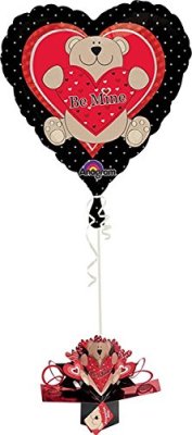 Be Mine Bear Pop-up Card Helium Mylar Balloon Singapore