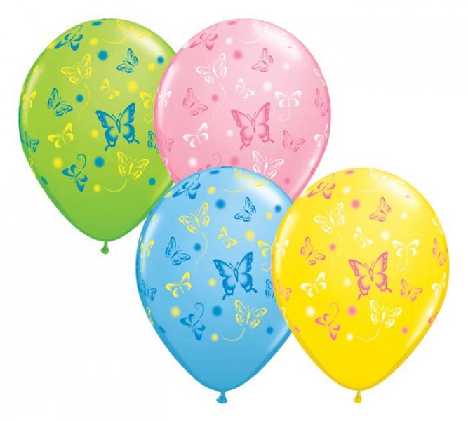 Butterflies Helium Latex Balloon