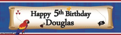 Pirate Birthday Customized Banner Singapore