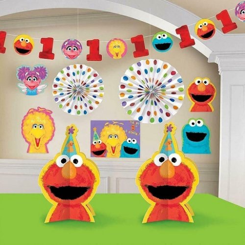 Sesame Street 1st Birthday Room Decorating Kit