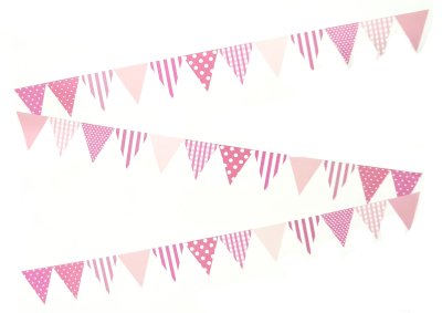 Pink Triangle Patterns Jointed Banner Singapore