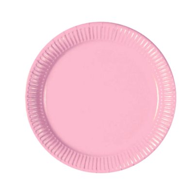 Solid Pink 9inches Lunch Paper Plate 10pcs Singapore