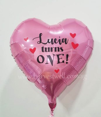 Customised Baby Turns One Foil Balloon Singapore