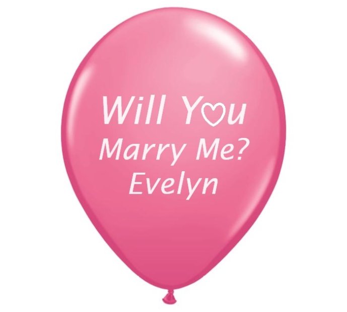 Print Wedding Proposal Latex Balloons Singapore