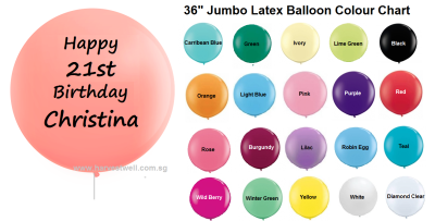 Customised Coloured Jumbo Helium Latex Balloon Singapore