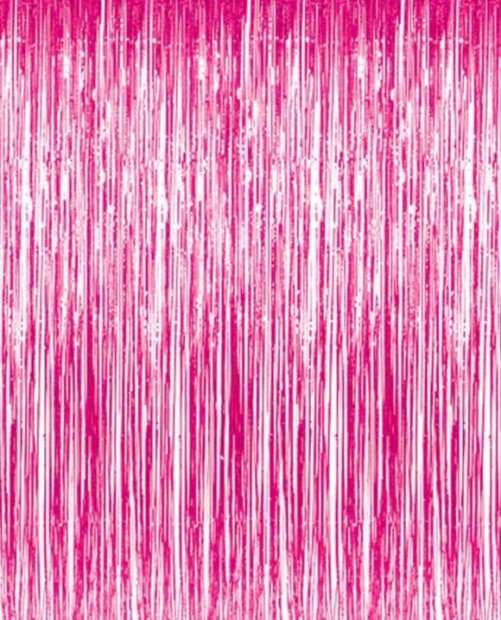 Customised Pink Metallic Foil Tinsel Singapore