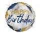 Marble Happy Birthday Foil Balloon
