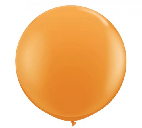 Orange Jumbo Round Shape Helium Latex Balloon