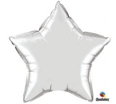 Silver Star Shape Mylar Balloon