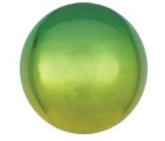 Ombre Green Yellow ORBZ Foil Balloon