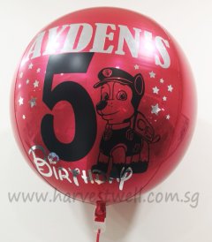 Customised Paw Patrol with Age Orbz Balloon