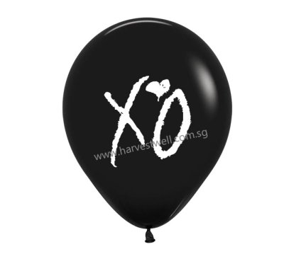 XO Black Helium Latex Balloon Singapore