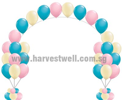Helium Balloon Column with String Arch Singapore