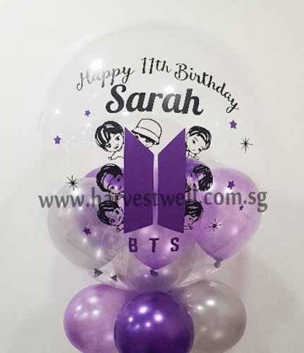 Customised K Pop BTS Theme Bubble Balloon