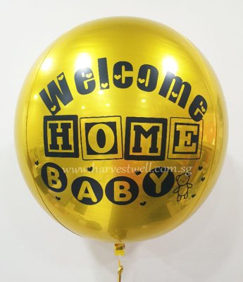 Customize Welcome Home Baby ORBZ Balloon Singapore