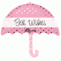 Best Wishes Supershape Umbrella Mylar Balloon