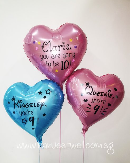 Customised Print on Helium Foil Balloon Singapore