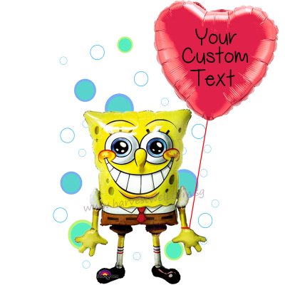 Personalize Spongebob's Love Balloon Gift Singapore
