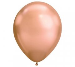Chrome Rose Gold Helium Latex Balloon