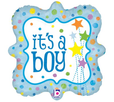 Its A Boy Stars Shape Mylar Balloon Singapore
