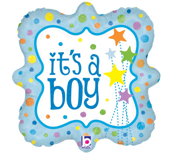 Its A Boy Stars Shape Mylar Balloon Singapore
