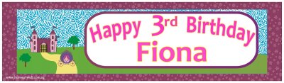 Happy Birthday Castle Customized Banner Singapore