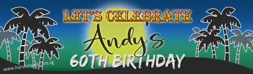 Party Night Birthday Customized Banner
