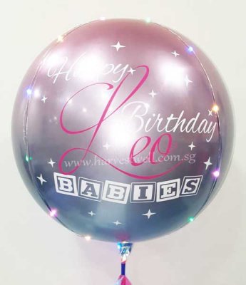 Customised Horoscope Bday Orbz Balloon Singapore