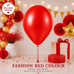 Red Colour Helium Latex Balloon