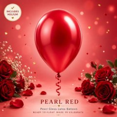 Pearl Red Helium Latex Balloon