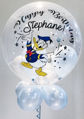 Personalised Donald Duck Theme Bubble Balloon Singapore
