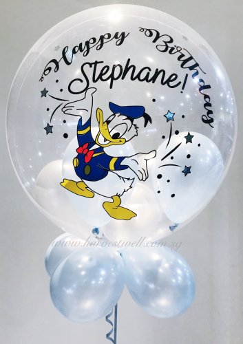 Personalised Donald Duck Theme Bubble Balloon