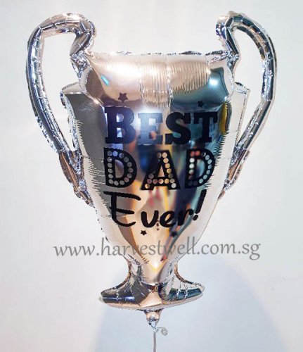 Customised Trophy Best Dad Ever Balloon