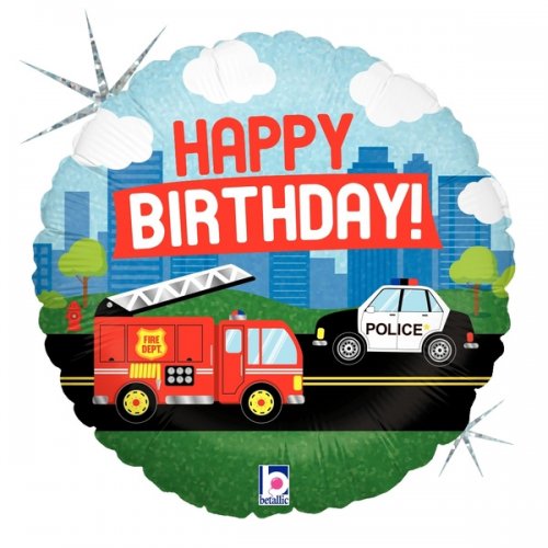 Emergency Birthday Vehicle Mylar Balloon
