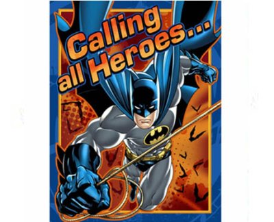 Batman Postcard Invitations Singapore