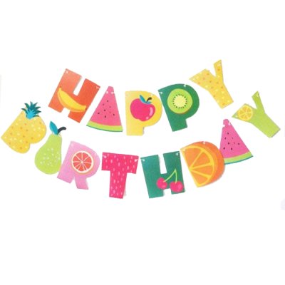Tropical Tutti Frutti Birthday Jointed Banner Singapore