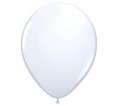 White Colour Helium Latex Balloon