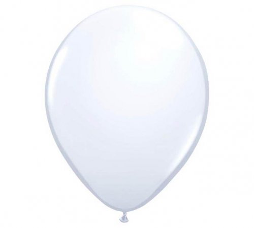 White Colour Helium Latex Balloon