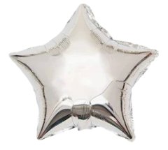 Silver Star Shape Mylar Balloon