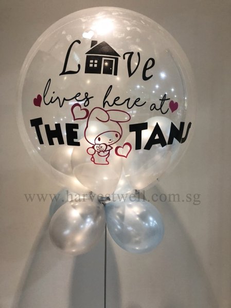 Customised Housewarming Bubble Balloon Singapore