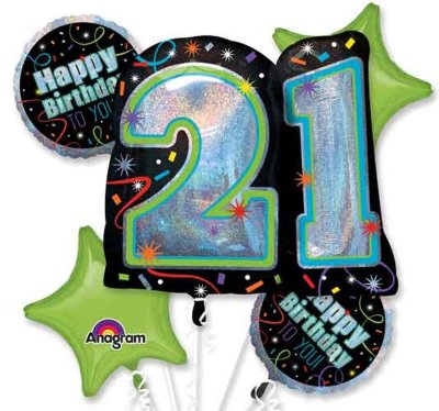 21st Brilliant Birthday Sparkle Balloon Package Singapore