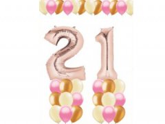21st Rose Gold Balloon Value Package
