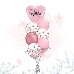 Happy Mothers Day Customised Lush Pink Balloon Bouquet