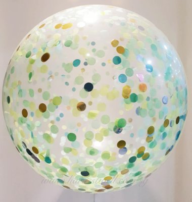 Magical Forest Confetti Jumbo Helium Latex Balloon Singapore