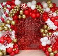 Christmas Shimmery Wall with Balloon Garland Singapore